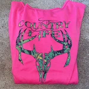 Bright Pink long-sleeve shirt